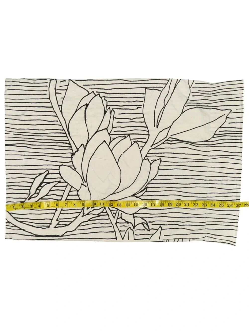 Urban Outfitters Black and White Floral Pillow Case Set Standard Size